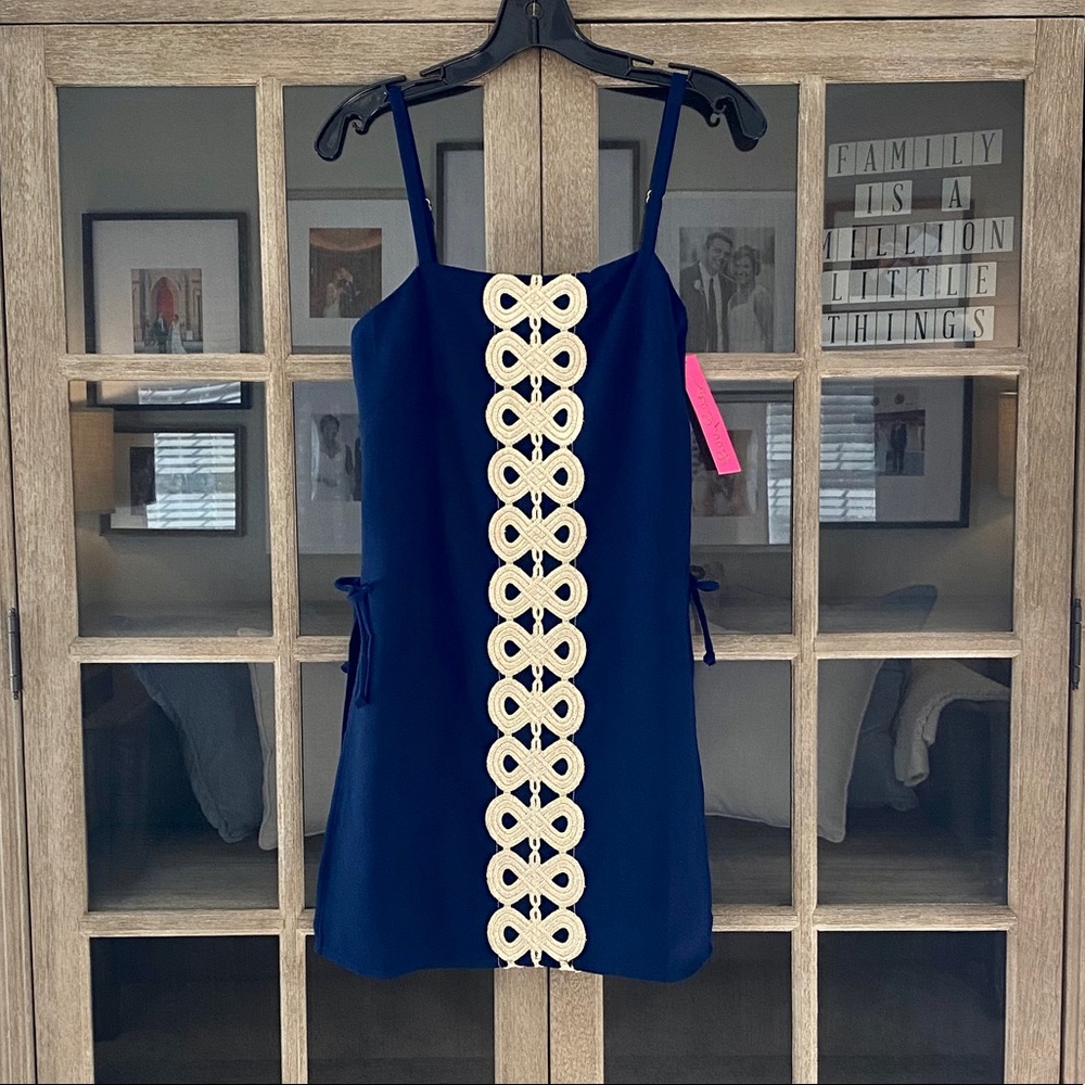 SOLD NWT Lilly Pulitzer Sahar Romper True Navy 0 - Picture 5 of 8